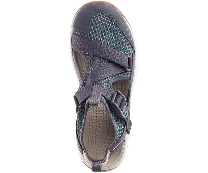 Sandalias Chaco Mujer Odyssey Negras Verde España ZAQM72134